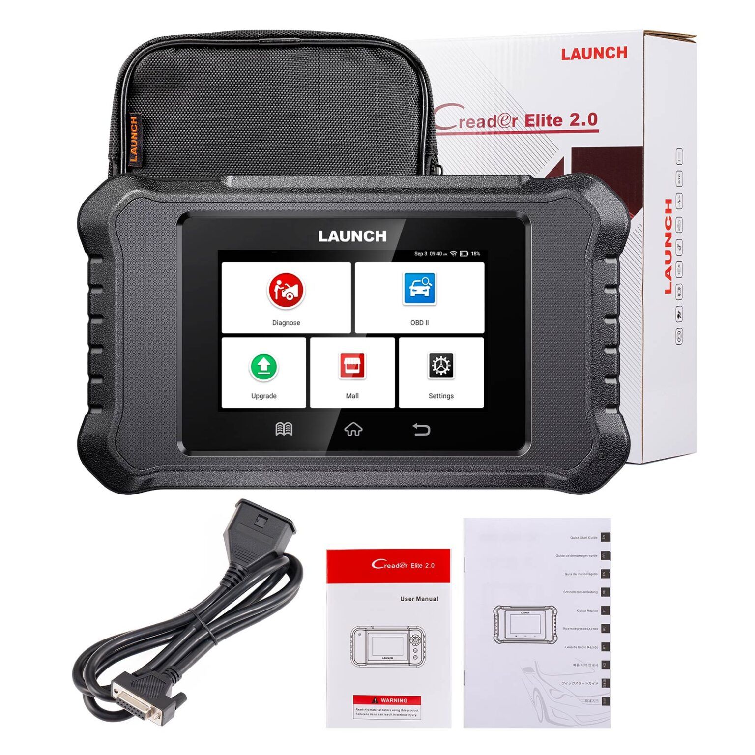 LAUNCH Creader Elite 2.0 OBD2 Scanner FGC and BBA